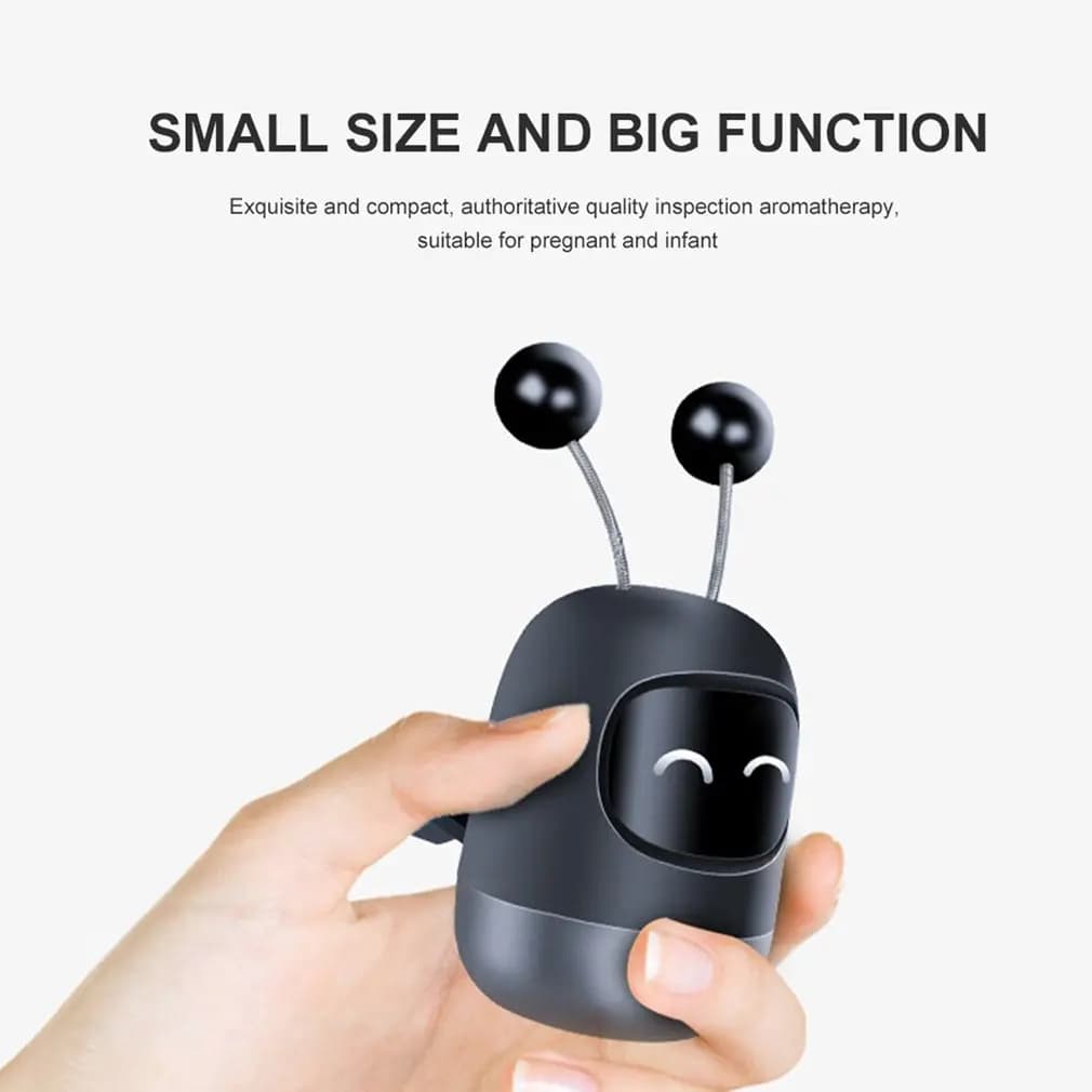 Nice robot aromatherapy automatic air intake scent long-lasting fragrance diffuser + perfume for car solid deodorant