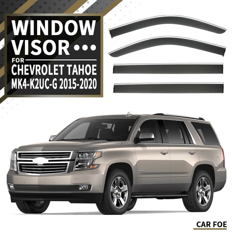 Per Chevrolet Tahoe 2015-2020: Deflettori Parasole per Finestrini Auto, Protezioni Antipioggia e Antivento per Finestrini Laterali, Accessori per lo Stile dell'Auto