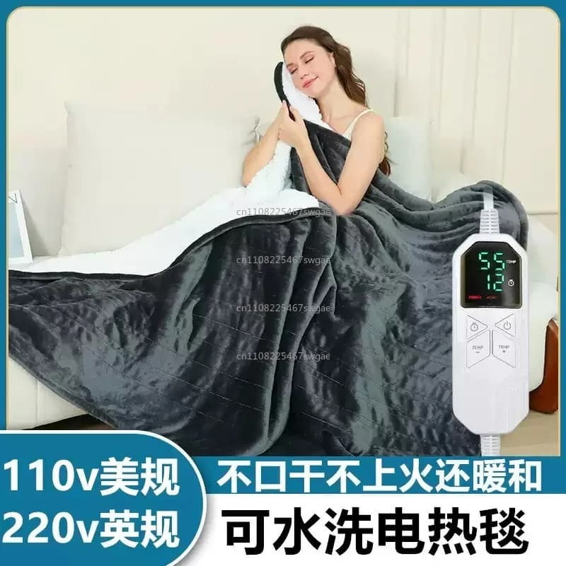 110v Single Electric Blanket Washable Automatic Power-off Heating Blanket Warm Electric