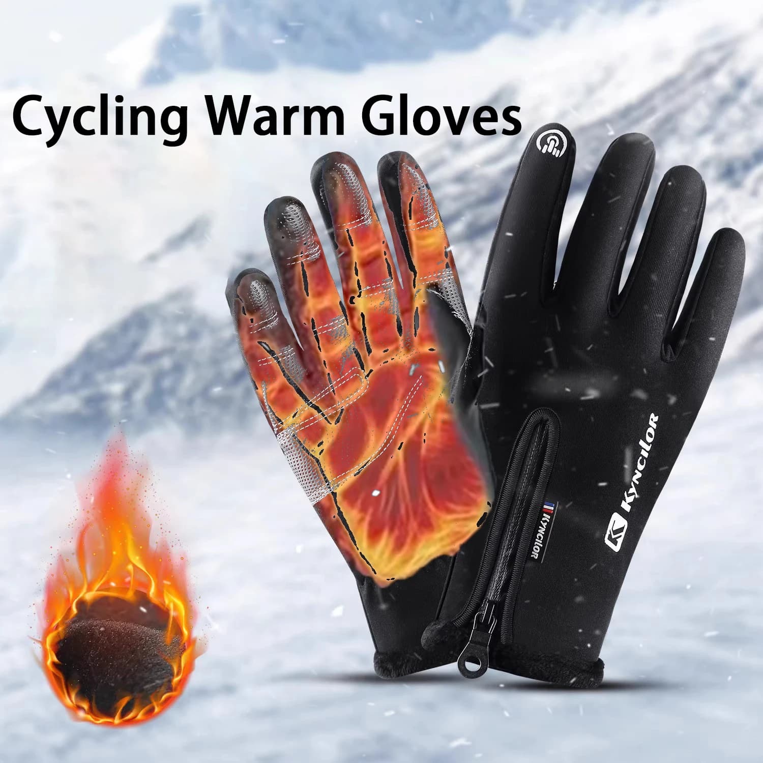 Riding gloves for motorcyclists fleece touchscreen thermal winter skiing cold snow man for cycling hiking camping ski work glove ski