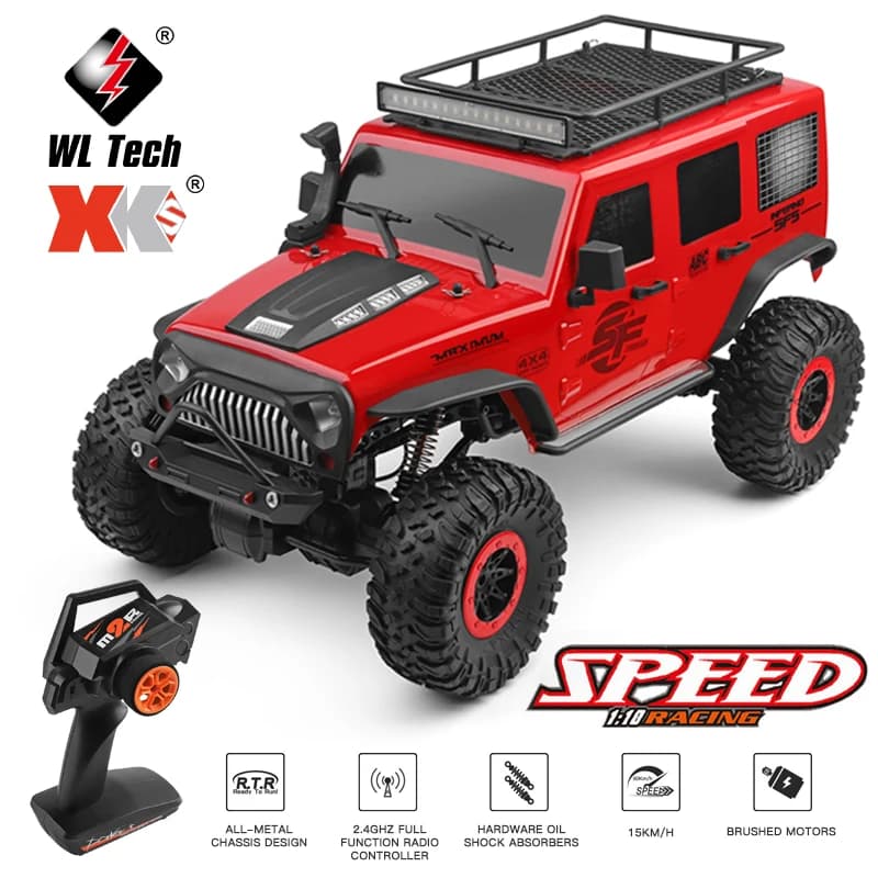 WLtoys 104311 Fuoristrada 1:10 Auto da arrampicata a quattro ruote motrici Sospeso Doppio ponte dritto Fuoristrada Giocattolo per bambini Regalo