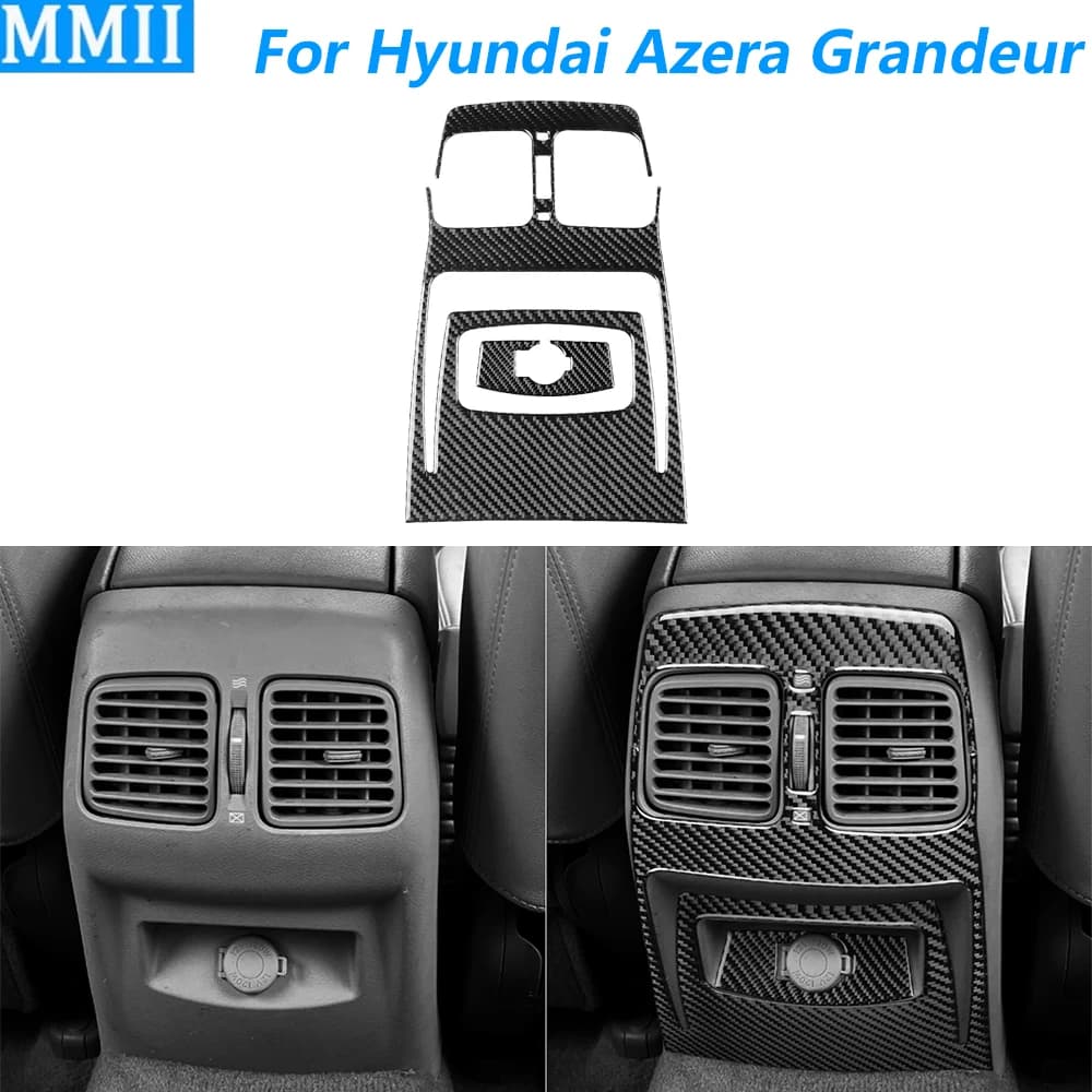 Per Hyundai Azera Grandeur TG 2006-2011, Copertura del Pannello di Ventilazione Posteriore in Fibra di Carbonio, Accessori Auto, Adesivo Decorativo