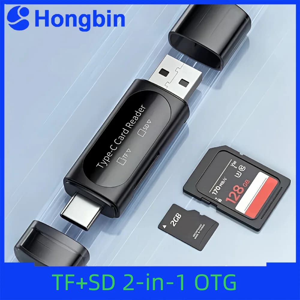 TF+SD 2-in-1 OTG Card Reader Type-c Multifunctional Car Camera Card Reader For Mobile Phones And Computers