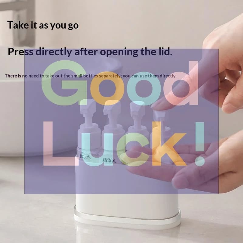 2/4-in-1 Travel Liquid Dispenser Split Bottle System Shampoo Lotion Shower Gel Soap Sub-bottles Press Container For Easy Packing
