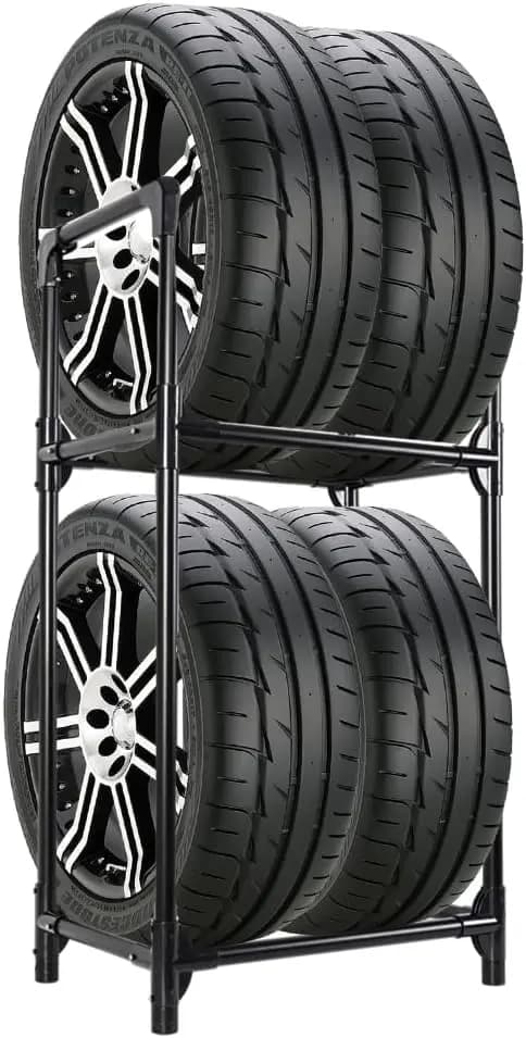 Pneumatic Shelves Organizer for standing garage shelves for indoor and outdoor use - Black, 22,51'' X 14,16' X 45,11'''