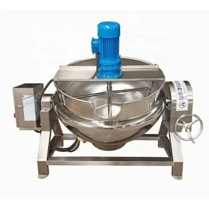 Bollitore industriale con rivestimento a vapore in acciaio inossidabile Pentola per miscelatore da cucina elettrico per marmellata di salsa