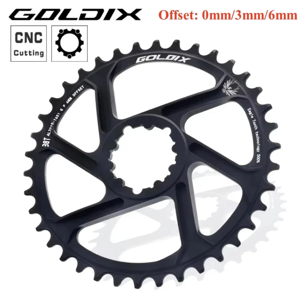 Corona per bici MTB 3mm 6mm Offset 30T/32T/34T/36T/38T Corona per bicicletta per SR 11/12S 3 bulloni Mountain Bike Manovella Parti
