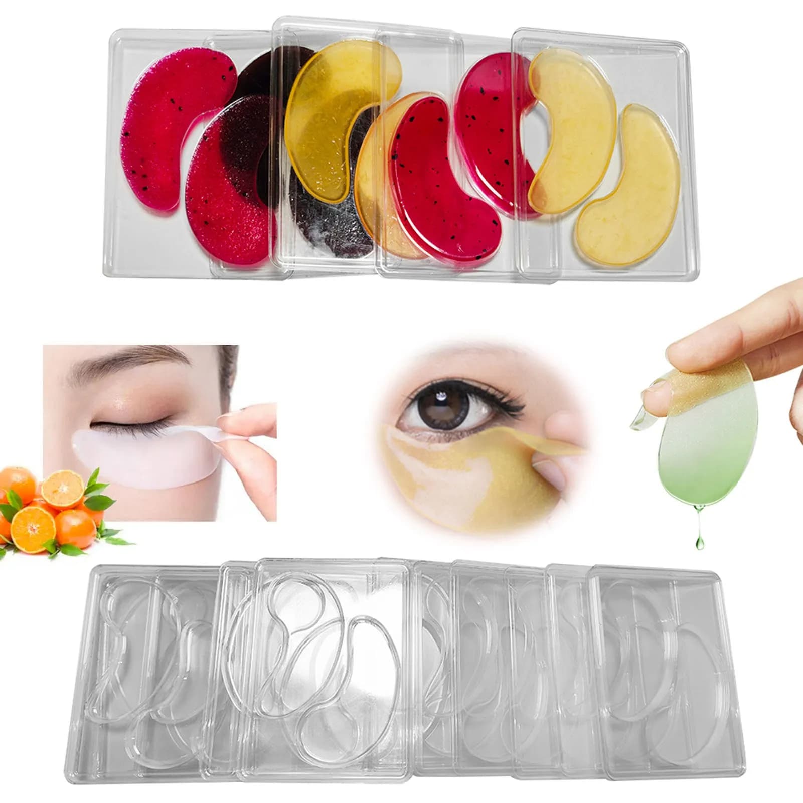12 pieces under the patches for eyes diy natural reusable natural reusable natural reusable transparent mask for eyes plate tray for mice mask for face prints for patches