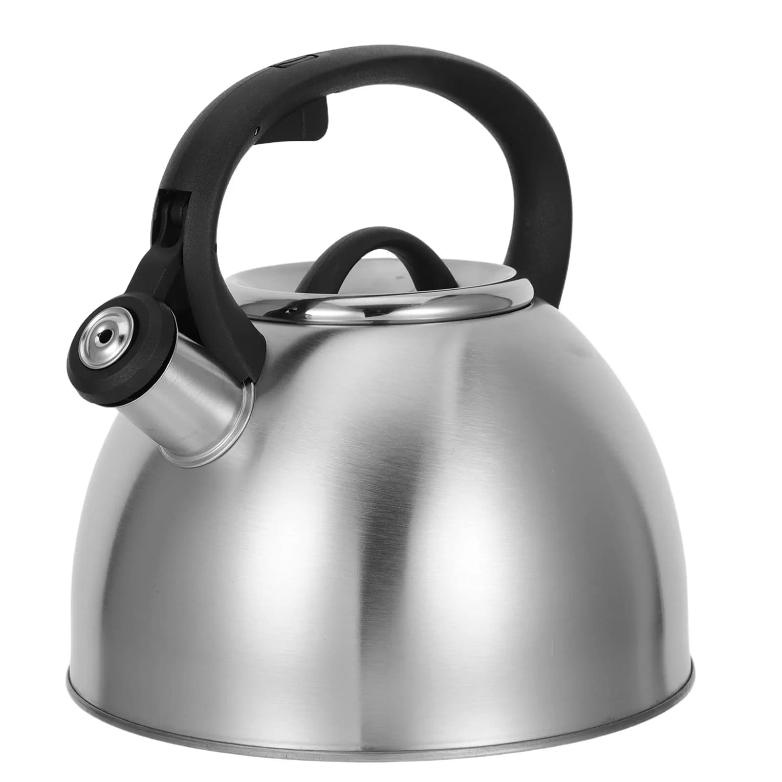 3L Whistling Stovetop Kettle Stainless Steel Mirror Finish Ergonomic Handle for Induction Gas Electric Cooktops Kitchen Camping