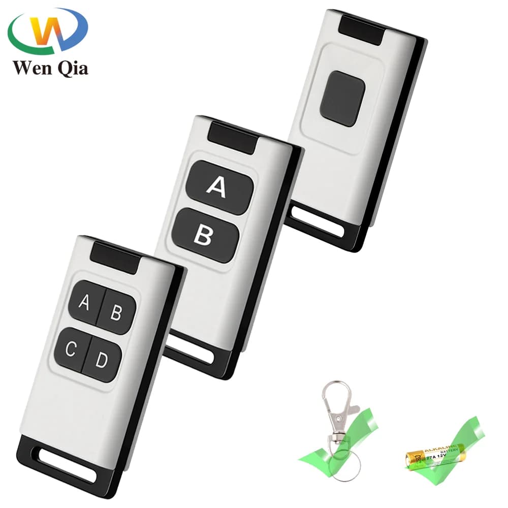 Telecomando wireless Rf 433 Mhz 1 2 4 pulsanti 1527 Trasmettitore codice di apprendimento per controller luce/cancello/porta del garage/motore