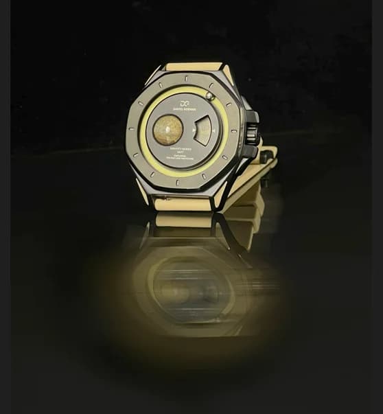 Orologio da Polso Magnetico da Uomo Daniel Gorman con Design Sci-Fi, Display Rotante del Tempo, Concetto di Esplorazione Spaziale, Orologio Unico