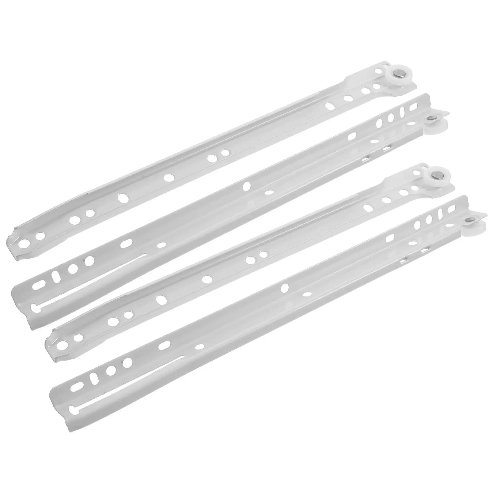 2 Set di Guide Scorrevoli per Tastiera in Ferro Resistente con Ruote in Nylon per un Funzionamento Fluido e Silenzioso, per Scrivania, Armadietto, Cassetto, Organizzatore di Attrezzi