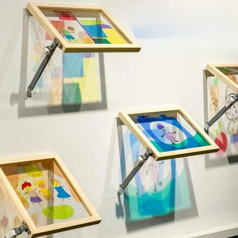 Light and shadow a frame wall for transparent glass photo painting acrylic ring creative material for frame