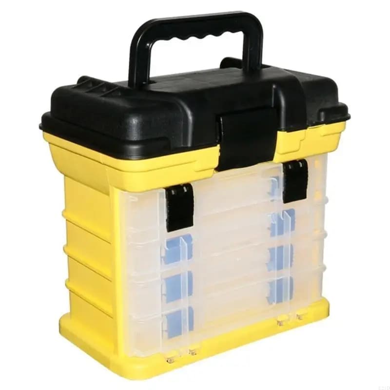 4 Layer Water Proof Lures Case Outdoor Tackle Box Protective Baits Carry Case