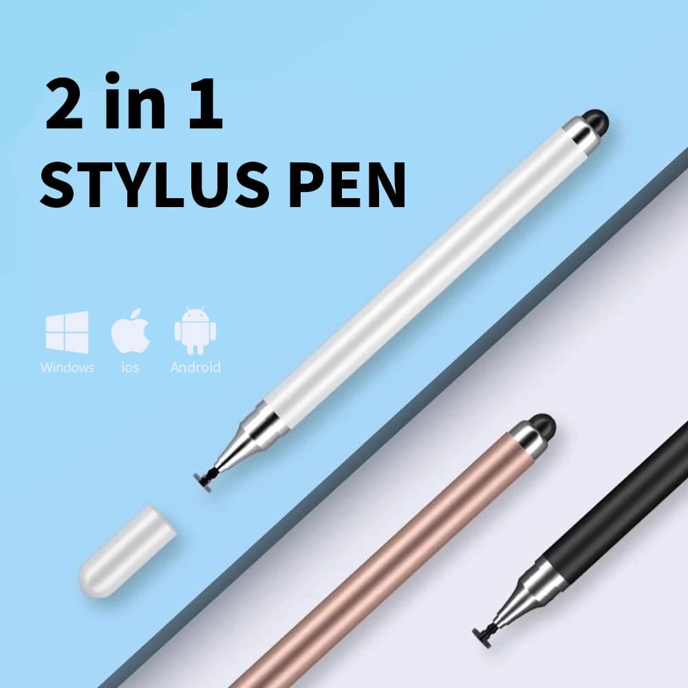 Penna stilo universale 2 in 1 per tablet mobile Android ios telefono disegno penna touch schermo capacitivo per HUAWEI Apple iPad