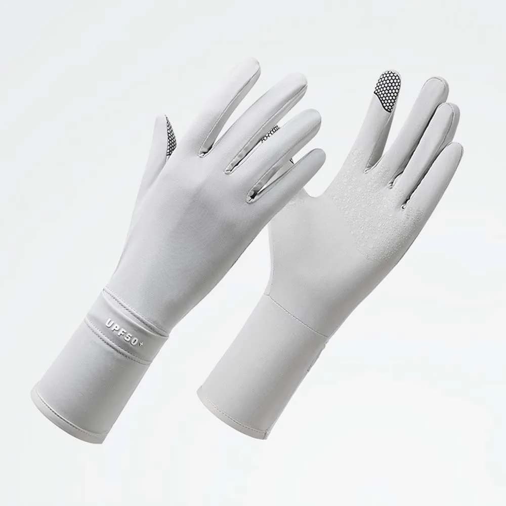 Guanti Traspiranti da Donna per Protezione Solare, Sottili in Seta Ghiaccio, Antiscivolo in Silicone, Asciugatura Rapida, per Guida Estiva