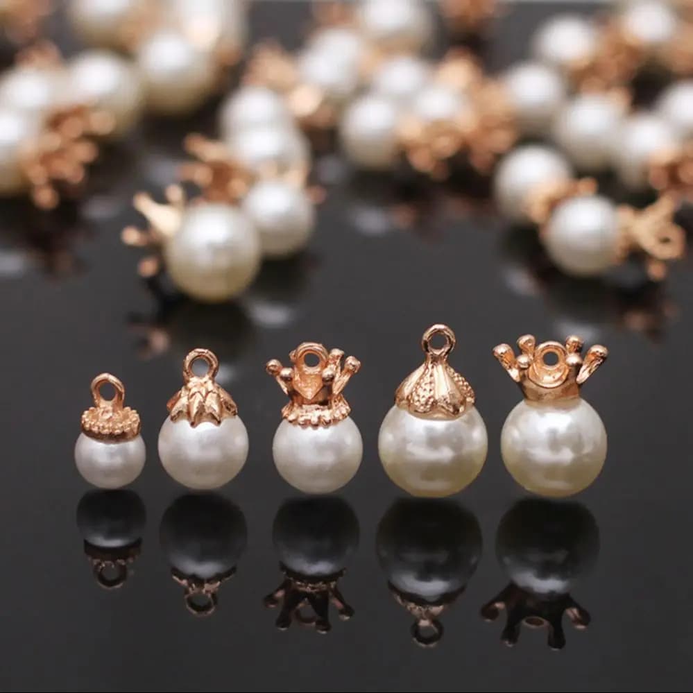 20/Pz 8/10/12mm ABS Pearl Pendant Pendant Pendants and Pendants Brakes for Diy Earrings Bracelet Beads Jewelry Creation