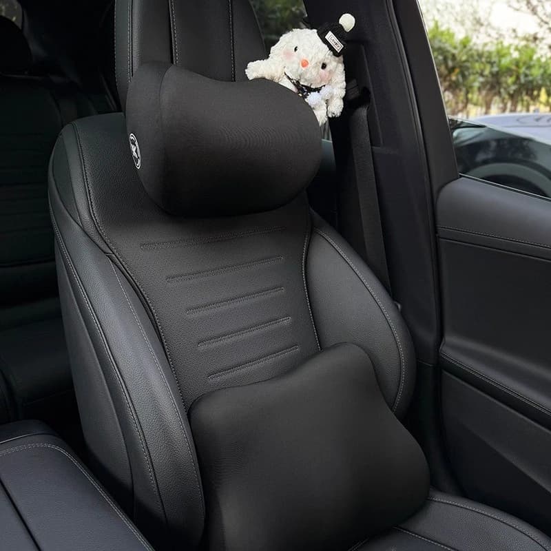 Cuscino Universale per Poggiatesta e Supporto Lombare per Auto Little Rabbit, in Memory Foam, Supporto Cervicale e Lombare, Cuscino per Poggiatesta e Schienale Auto