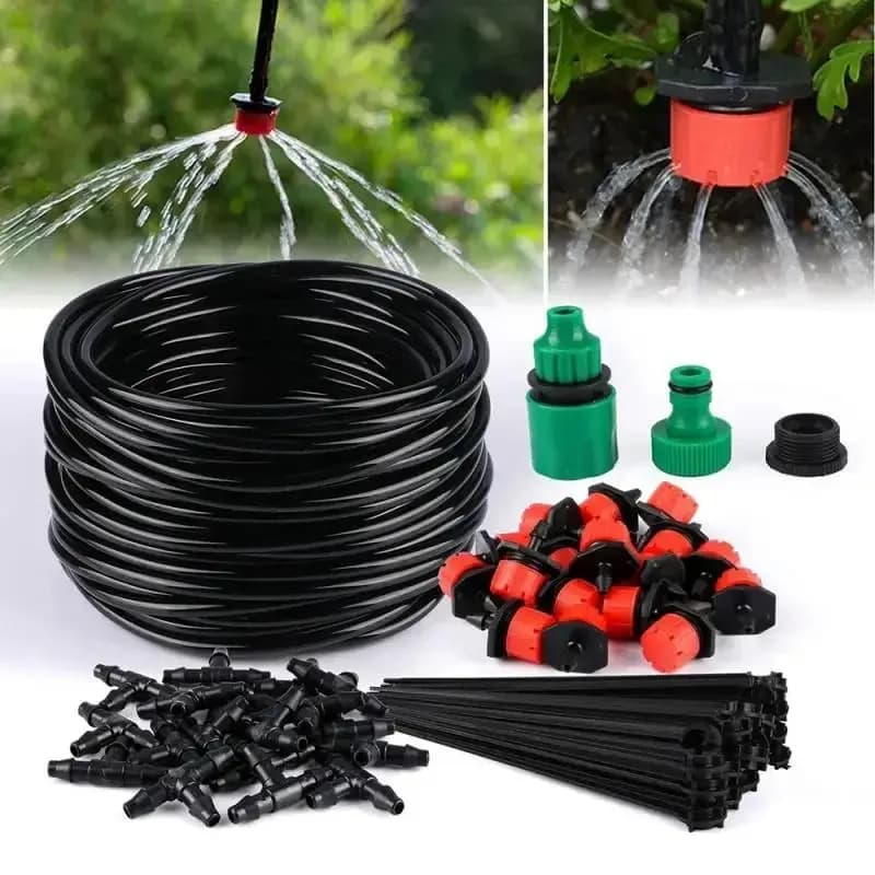 Sistema di irrigazione a goccia tubo da giardino per irrigazione automatica kit di irrigazione a goccia Micro ugello regolabile sistema di forniture da giardino acqua