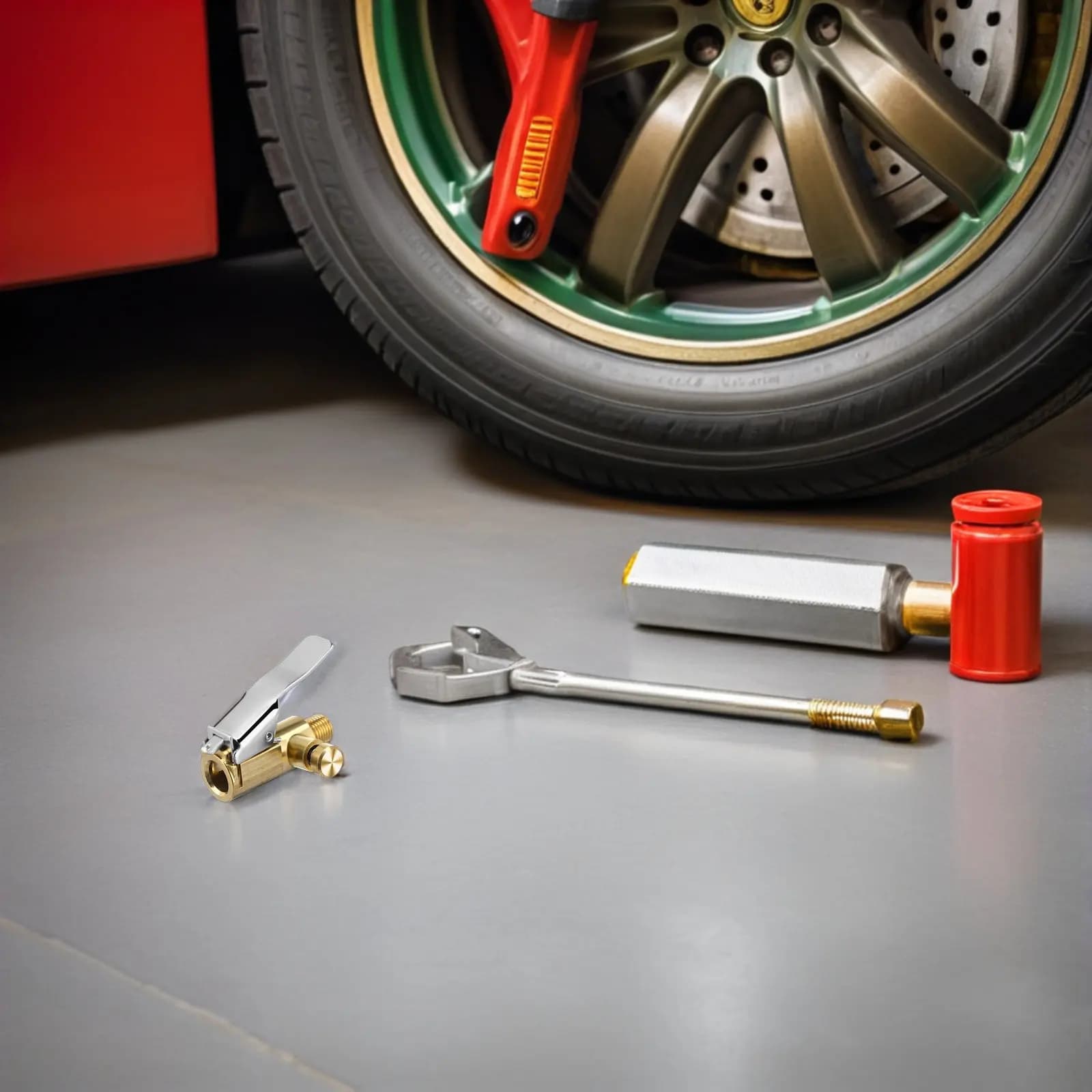 Set di 4 Ugelli Gonfiabili a Sgancio Rapido per Pneumatici Auto, Bici, Moto - Valvole Gonfiagomme Resistenti