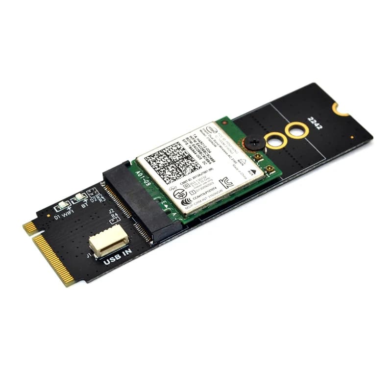 M.2 Wifi Adattatore M.2 Tasto M per A + Tasto E Slot Wifi Bluetooth Scheda di Rete NGFF NVMe PCI express SSD Porta a E chiave Slot Adattatore Wifi