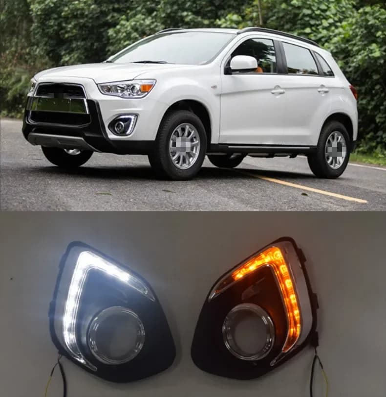 1 Set Per Mitsubishi ASX 2013 2014 2015 LED DRL Luci diurne Luce diurna Lampada frontale fendinebbia impermeabile