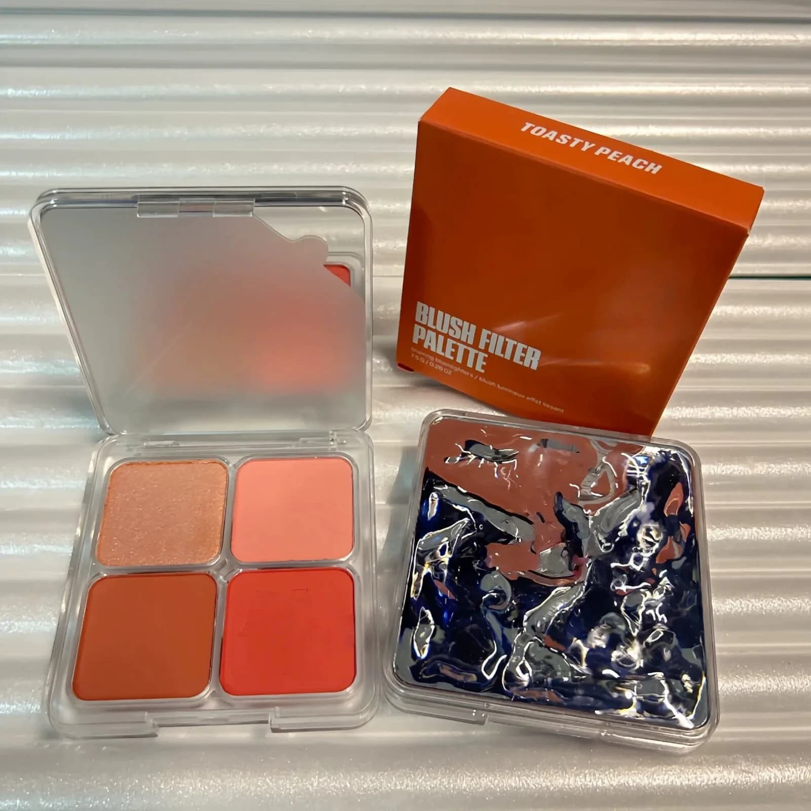 4-in-1 Soft Glow Blush Filter Flush Cheek Blush Highlighter Palette Matte Shimmer Cheek Makeup Long Lasting Face Daily Cosmetic