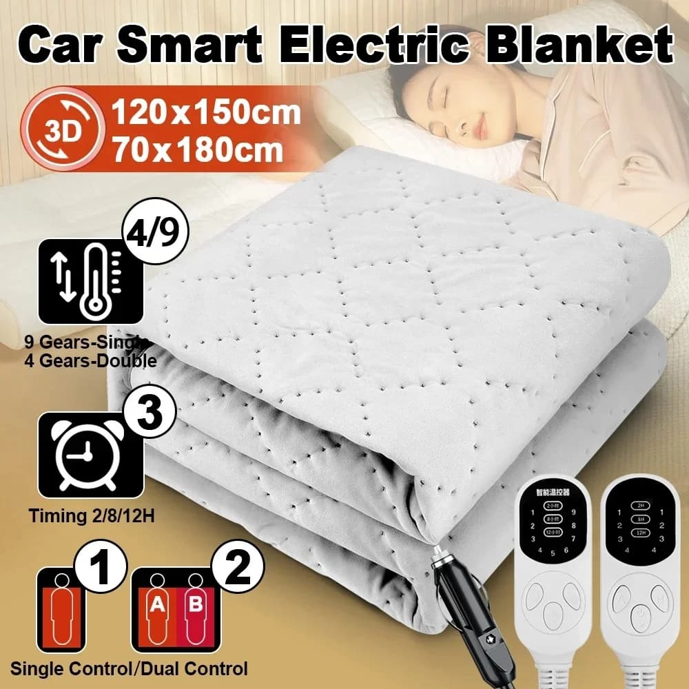 1PC Coperta di Riscaldamento Per Auto Coperta di Riscaldamento Elettrico Durevole Per Auto di Campeggio SUV Rv Viaggio Coperta Riscaldata Ad Efficienza Energetica Parte