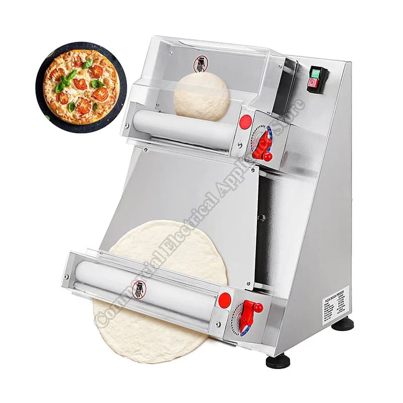 Macchina per formare pizza elettrica Macchina per pane commerciale in acciaio inossidabile da forno Ex foglio a rulli che pressa per torte