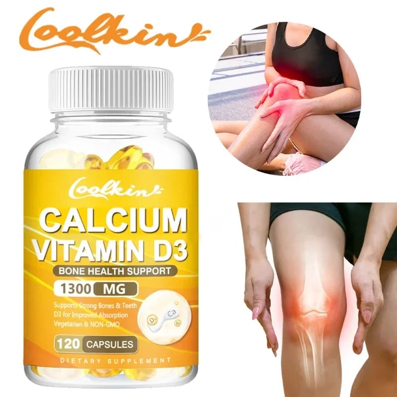 Calcium 1200 Mg Plus Vitamin D3, Food supplement with improved carbon absorption