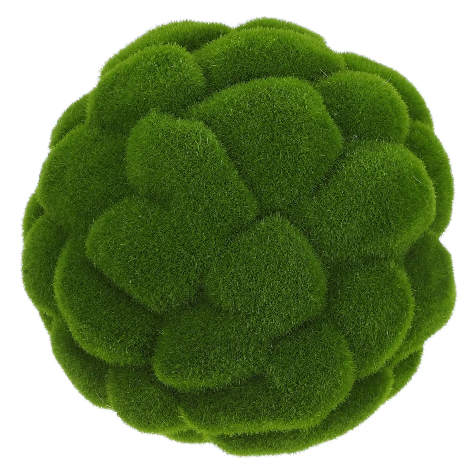 Long-Lasting Artificial Moss Ball Simulated Green Plant Ball Decorative Faux Grass Decor for Indoor Outdoor Landscaping DIY