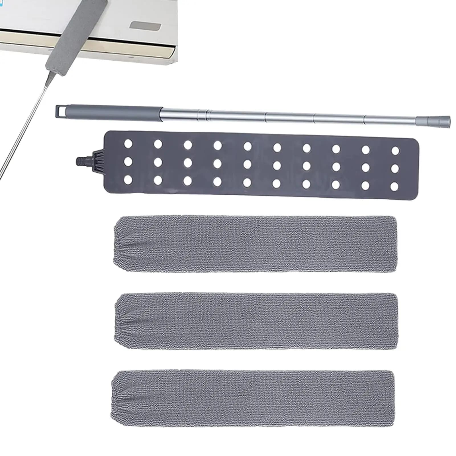 Flat Dust Cleaner Reusable Flat Mop Tablet Dusting Mop for Home Bathroom Outdoor Window Blinds Baseboard Tile Wall Floors