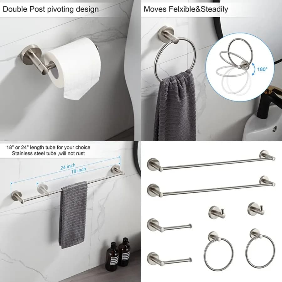Set di Accessori per Bagno, Set di Accessori per il Bagno, Portasciugamani