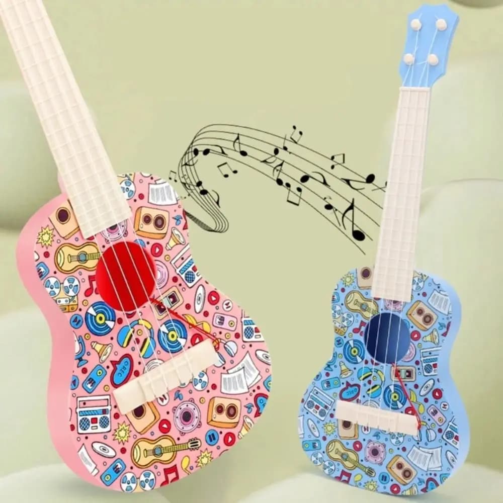 Ukulele a 4 Corde Simulato con Manopola Regolabile, Chitarra Classica per Bambini, Strumento Musicale Durevole