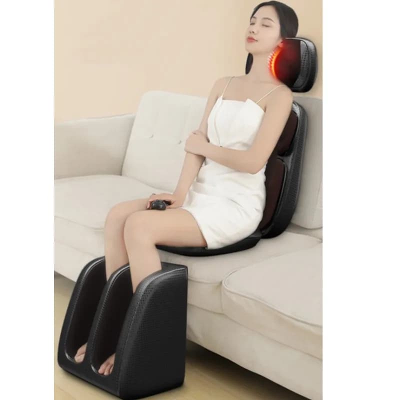 Massaggiatore per colonna vertebrale cervicale, strumento per collo, vita, gamba posteriore, elettrico, multifunzionale, per tutto il corpo, cuscino per sedile, cuscino per sedia