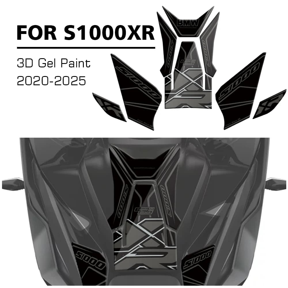 Per S1000XR 2020-2025: Adesivo Protettivo 3D in Gel per Serbatoio Moto, Decalcomania Laterale Antiscivolo per Ginocchia