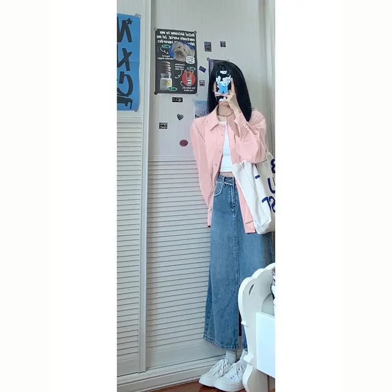 Camicie a maniche lunghe da donna in chiffon o collo slim fit maniche a sbuffo elegante viaggio femminile romantico abito primaverile leggero chic