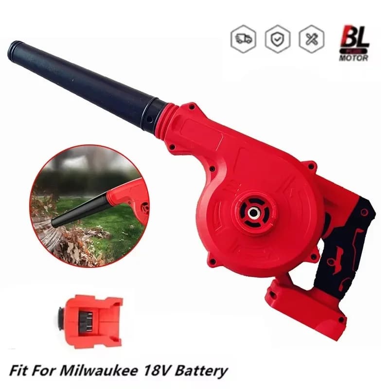 Fit for Milwaukee 18V Battery Electric Air Blower Vacuum Cleaner 2 in 1 Cordless Leaf Blower Dust Computer Collector Power Tools