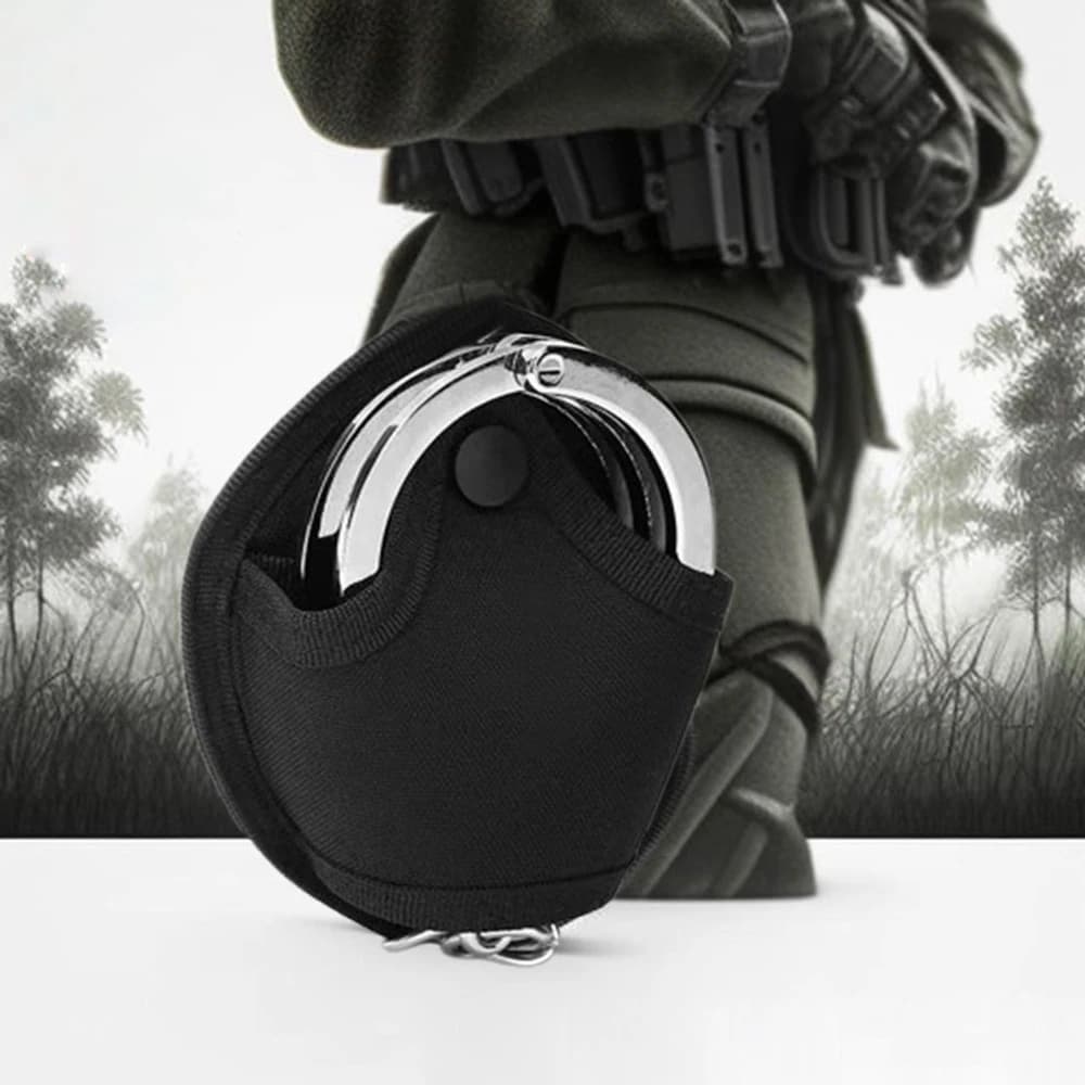 Manette universali tattiche con tasche piccole Custodia per grilli della polizia Cintura in vita Supporto superiore aperto Accessori per passanti per cintura
