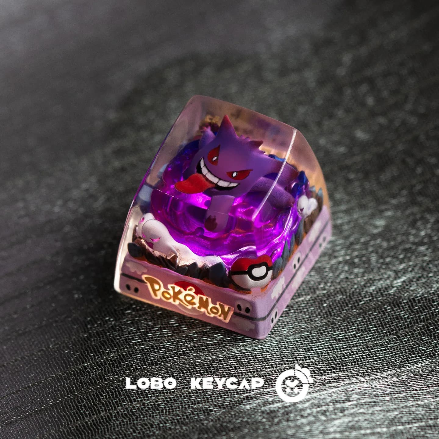 Keycap Pokémon Snorlax Gengar ESC in Resina, Decorazione Kawaii per Tastiera Meccanica, Modellino da Collezione Anime, Regalo