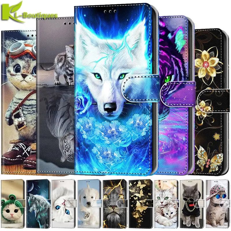Tiger Animal Painted Wallet Phone Case For Samsung Galaxy A51 A71 A21S A31 A41 A11 A30S A10 A30 A50 A40 A20E A 20S Case Cover