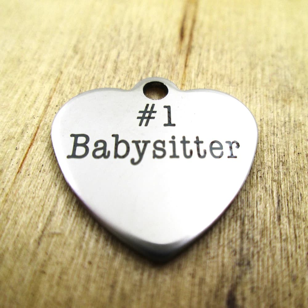 20 pieces- # 1 stainless steel pendants for sorellina - laser engraved - customized - pendants with diy pendants