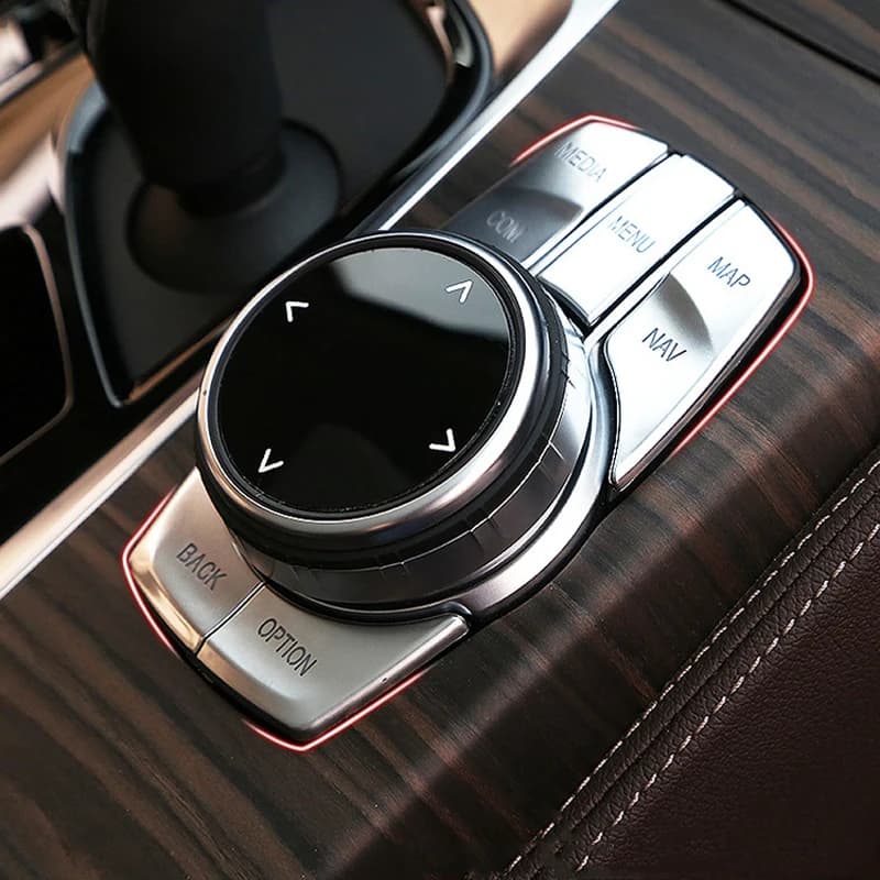 Chrome ABS Car Multimedia Button Cover Trim Parking Brake Button Sticker per BMW G01 G30 G38 5 Series 2017-2021 accessori Auto