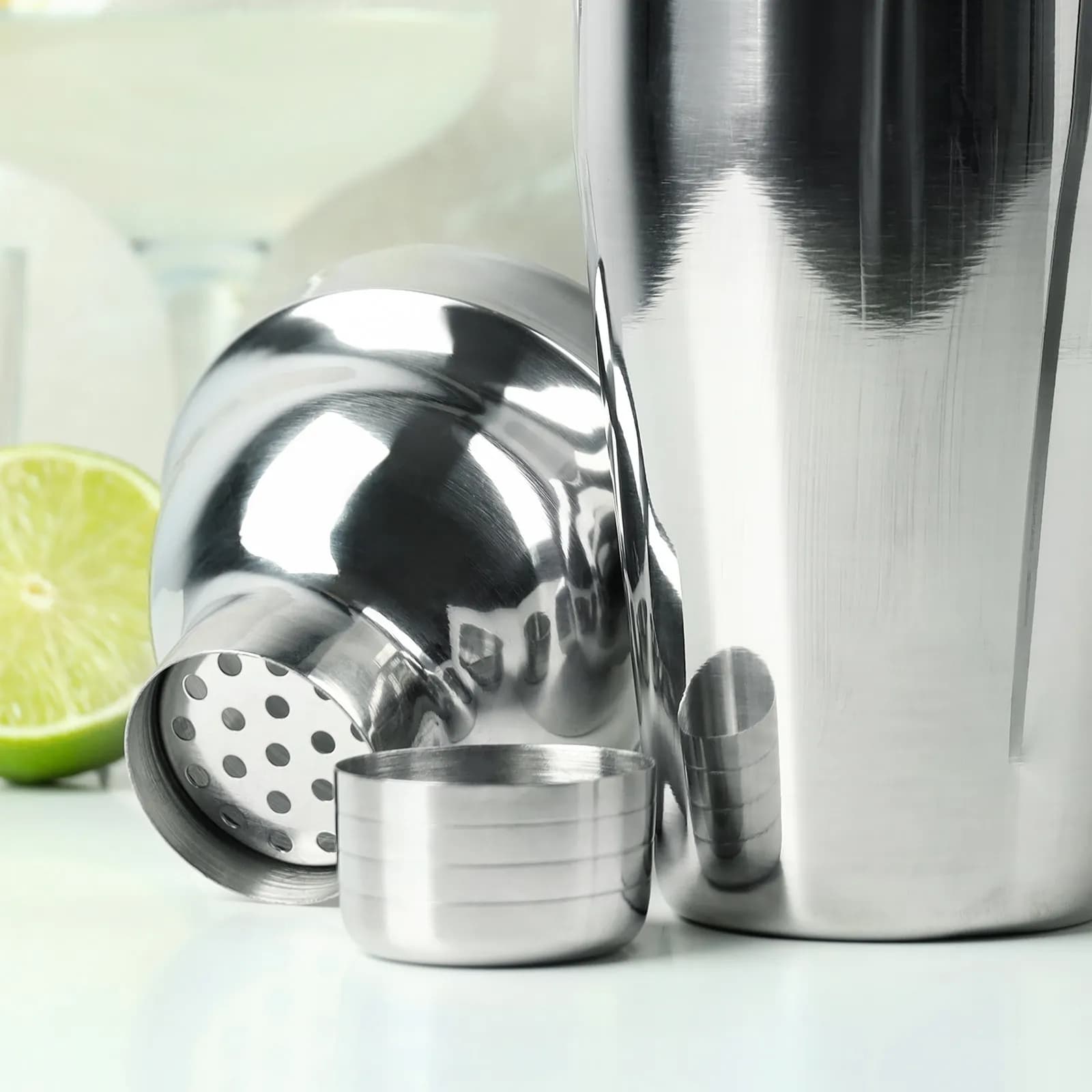 Coperchio di Ricambio per Shaker Lemon in Acciaio Inossidabile, Tappo Universale per Bicchieri Cocktail e Bottiglie di Succo, Accessori da Bar