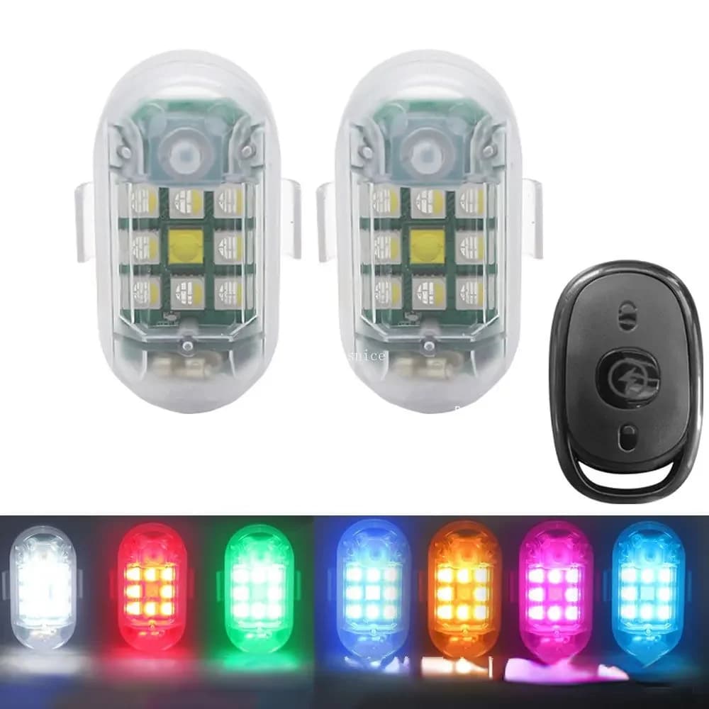 1/2 pcs Wireless LED stroboscopic light remote control indicator Flash Anti-collision for Auto Motorbike Drone Cruise