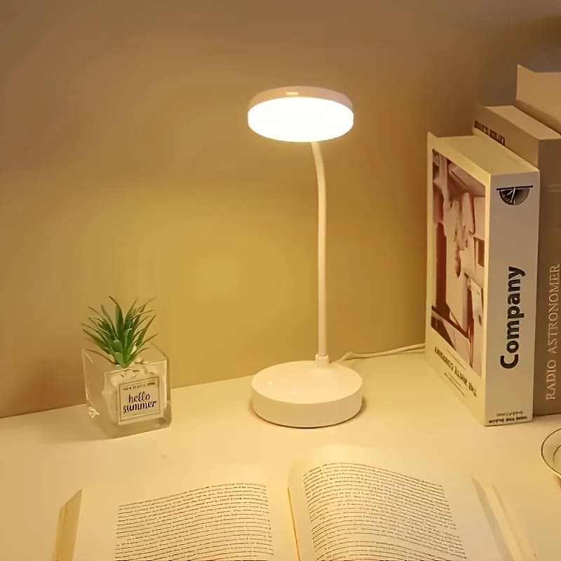Lampade da tavolo a LED Lampada da scrivania a LED wireless dimmerabile a 3 livelli Luce notturna touch Lampada touch ricaricabile USB per ufficio studio in camera