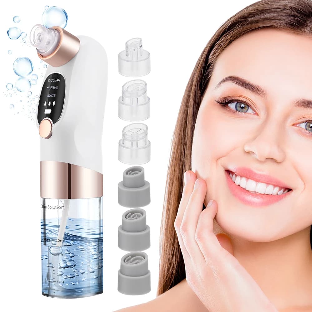 Electric face cleaning tool with vacuum suction for black dot removal for black head removal
