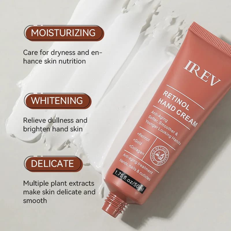 irev Retinol Hand Cream for Women, Small Size, Stylish, Autumn/Winter Nourishing, Anti-Cracking, Moisturizing