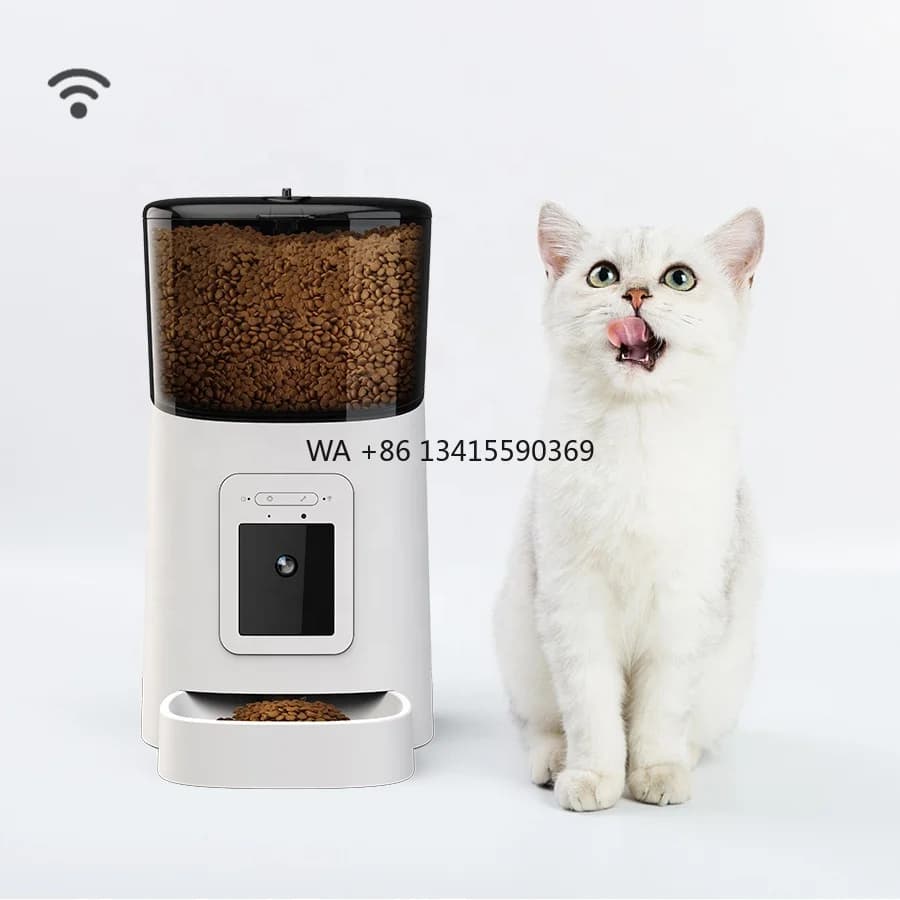 6L Tuya WiFi Smart Pet Feeder 1080P Smart Automatic Pet Feeder Dispenser per animali domestici
