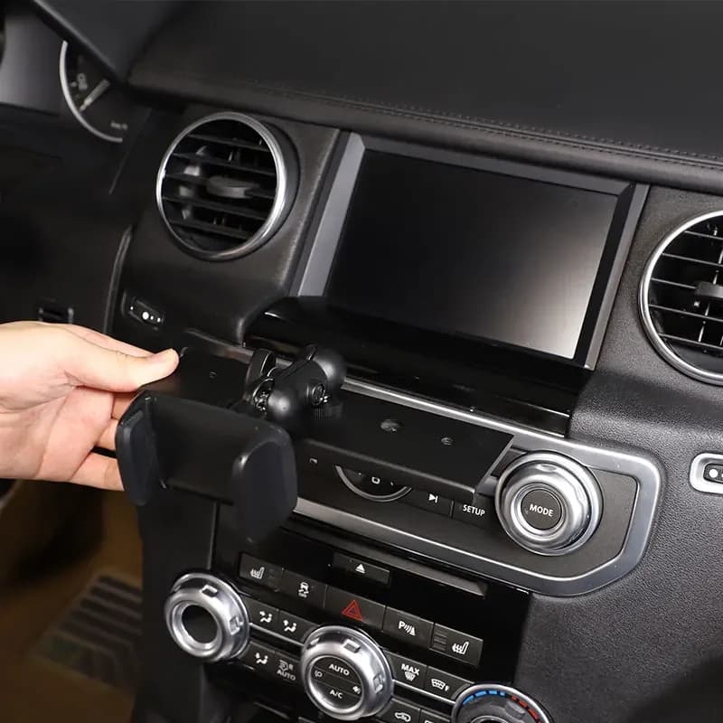 Supporto per telefono cellulare GPS con display di controllo centrale in lega di alluminio per Land Rover Discovery 4 LR4 2010-2016 Accessori auto